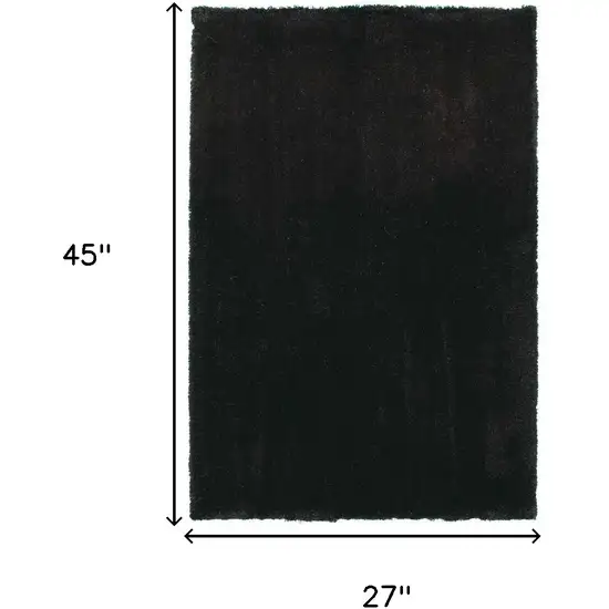 Espresso Shag Hand Woven Area Rug Photo 3