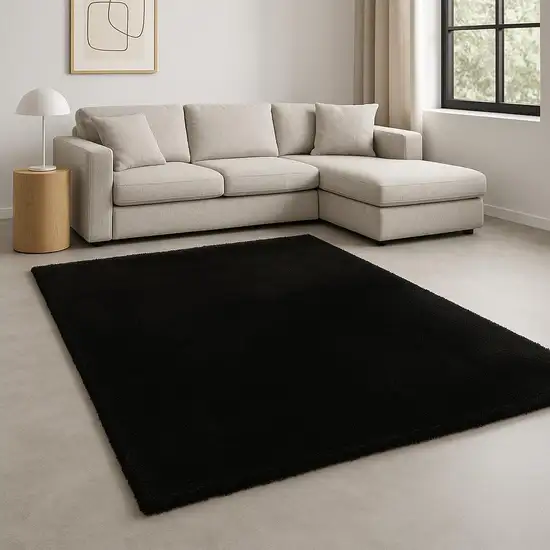 Espresso Shag Hand Woven Area Rug Photo 1