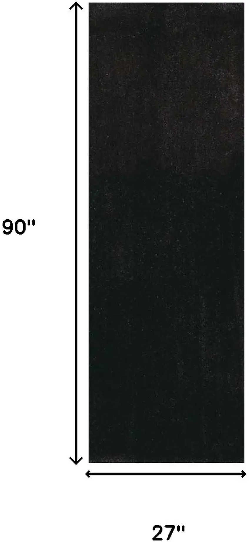 2' X 7' Espresso Plain Runner Rug Photo 3