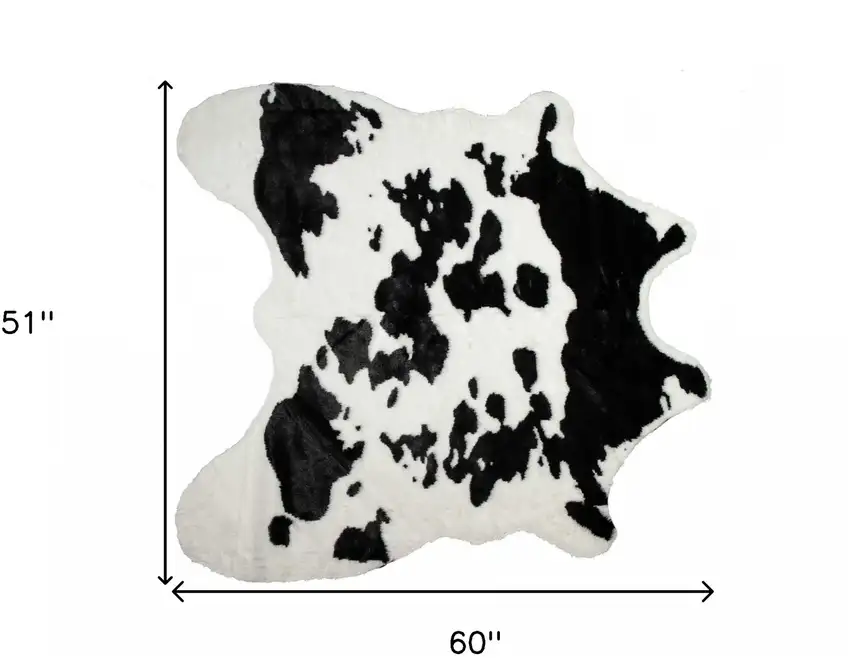 Black And White Animal Print Area Rug Photo 3