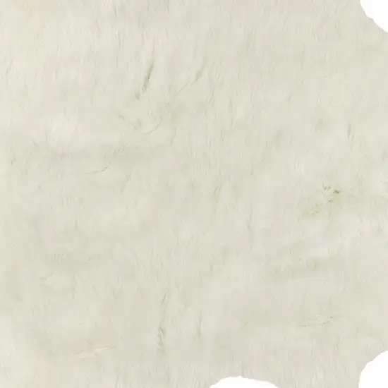 Off White Faux Cowhide Animal Print Cowhide Area Rug Photo 4