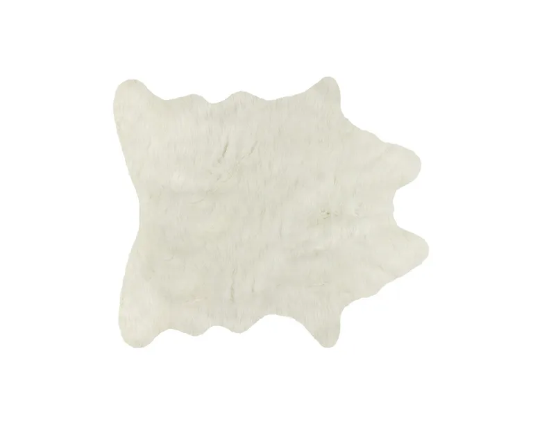 Faux Cowhide Rug   - Off White Photo 2