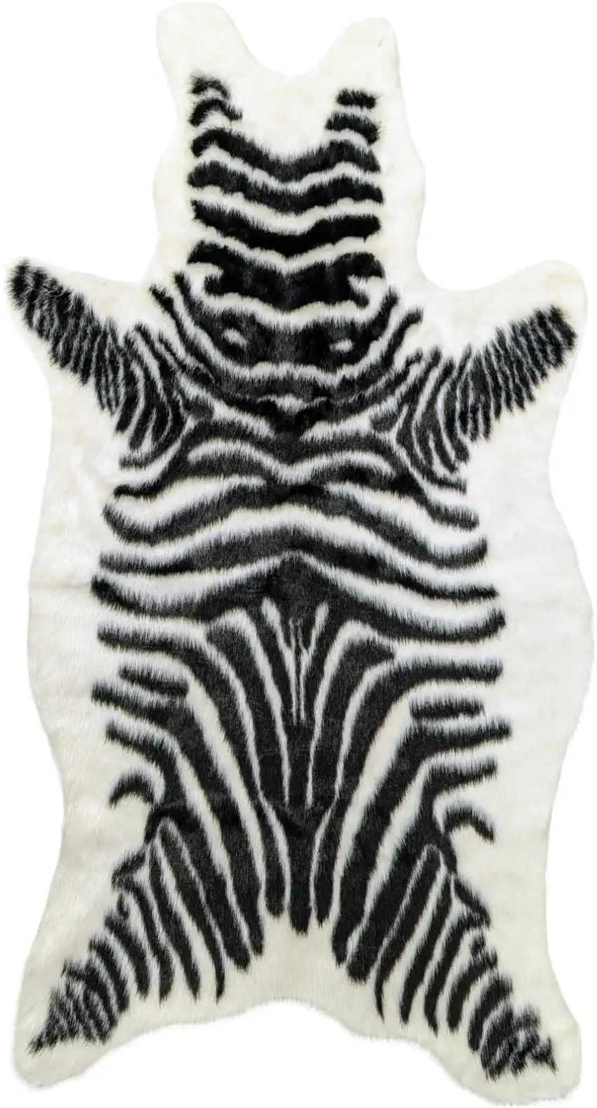 Black and White Zebra Print Area Rug Photo 1