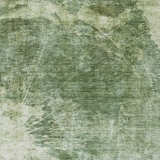 Fern Green And Artichoke Green Abstract Washable Indoor Outdoor Area Rug Photo 4