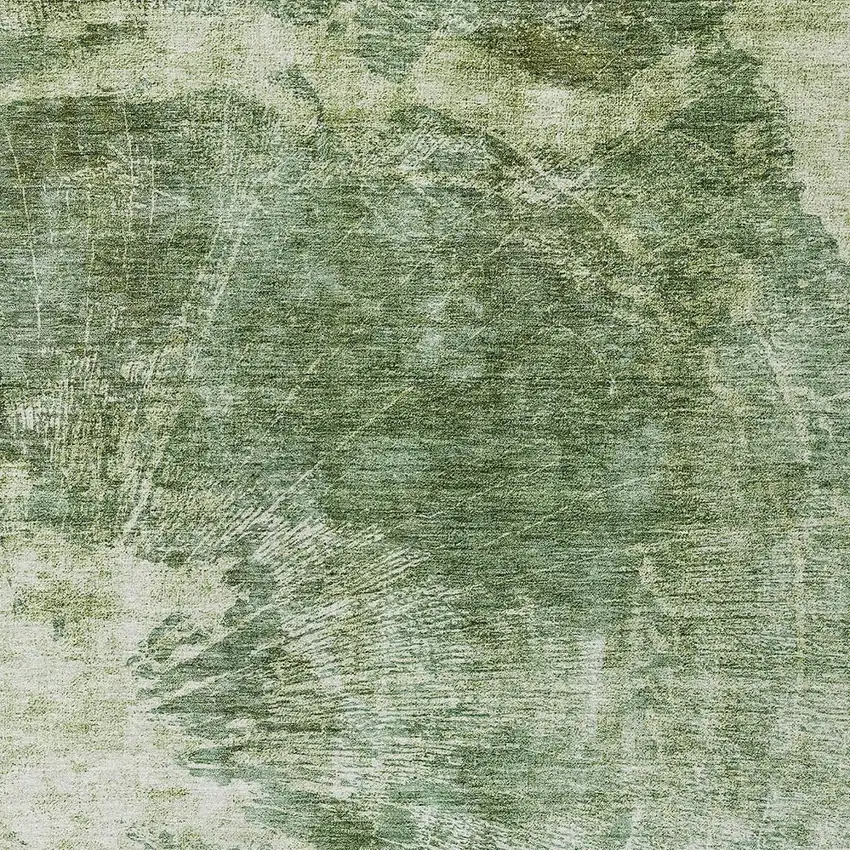 Fern Green And Artichoke Green Abstract Washable Indoor Outdoor Area Rug Photo 4
