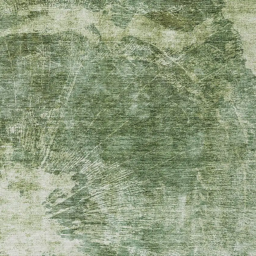Fern Green And Artichoke Green Abstract Washable Indoor Outdoor Area Rug Photo 4