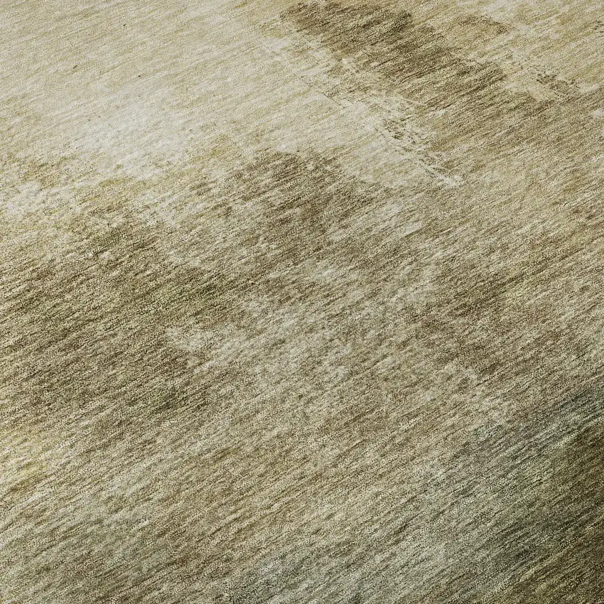 Fern Green And Beige Abstract Washable Area Rug With UV Protection Photo 7