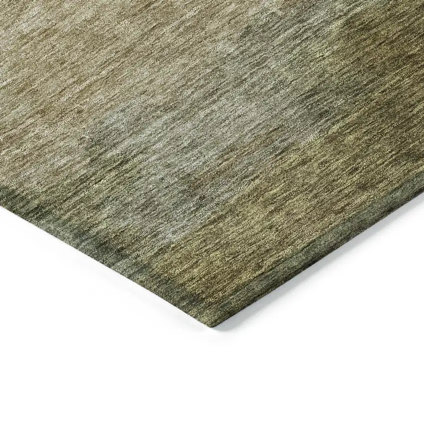 Fern Green And Beige Abstract Washable Indoor Outdoor Area Rug Photo 4