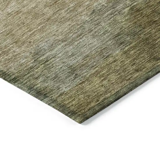 Fern Green And Beige Abstract Washable Indoor Outdoor Area Rug Photo 4
