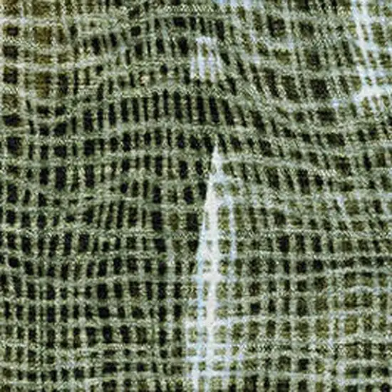 Fern Green And Blue Abstract Washable Area Rug With UV Protection Photo 3