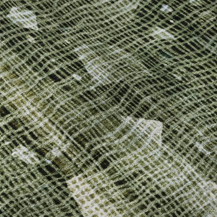 Fern Green And Blue Abstract Washable Area Rug With UV Protection Photo 8