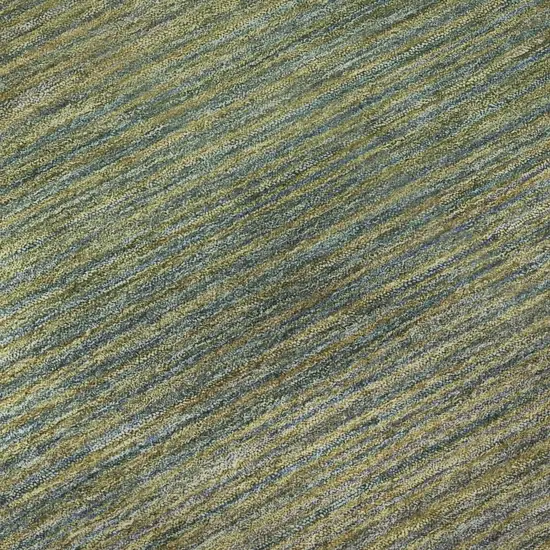 Fern Green And Blue Striped Washable Area Rug With UV Protection Photo 9