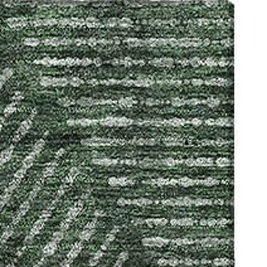 Fern Green And Emerald Geometric Washable Area Rug With UV Protection Photo 4