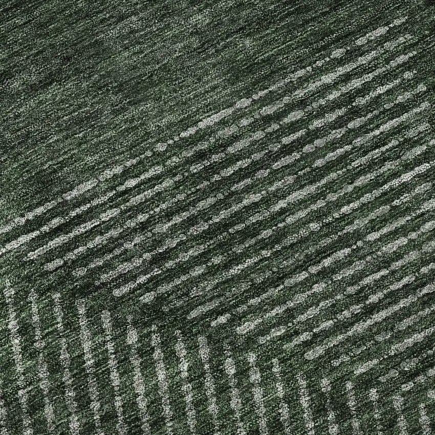 Fern Green And Emerald Geometric Washable Area Rug With UV Protection Photo 9