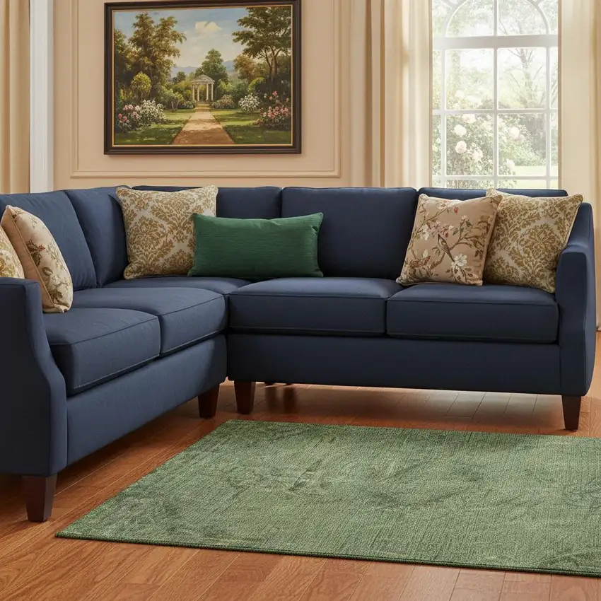 Fern Green And Emerald Medallion Washable Area Rug With UV Protection Photo 2