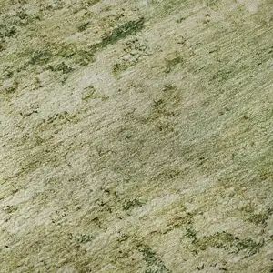 Photo of Fern Green And Gold Abstract Washable Area Rug With UV Protection