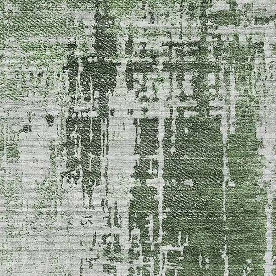 Fern Green And Gray Abstract Washable Area Rug With UV Protection Photo 3