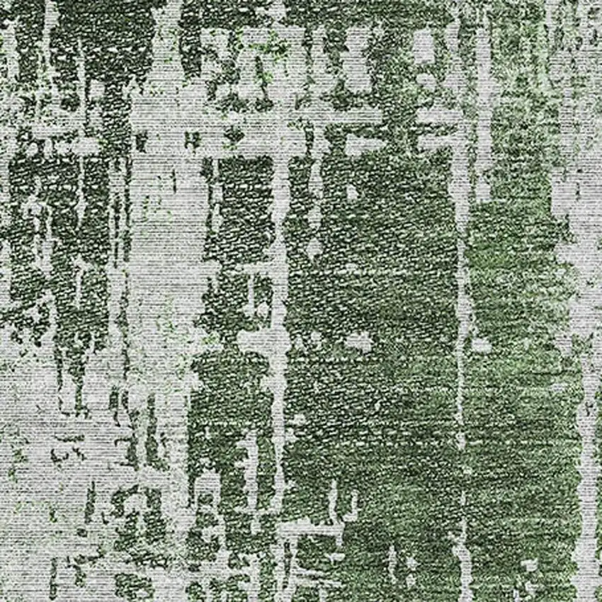 Fern Green And Gray Abstract Washable Area Rug With UV Protection Photo 3