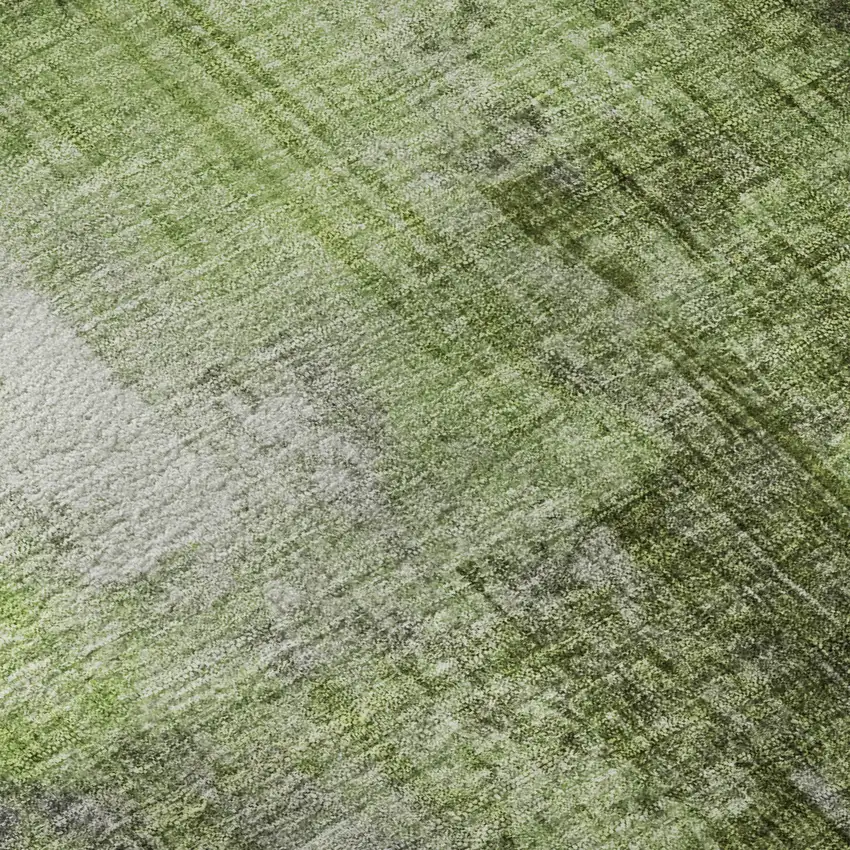 Fern Green And Gray Abstract Washable Area Rug With UV Protection Photo 9