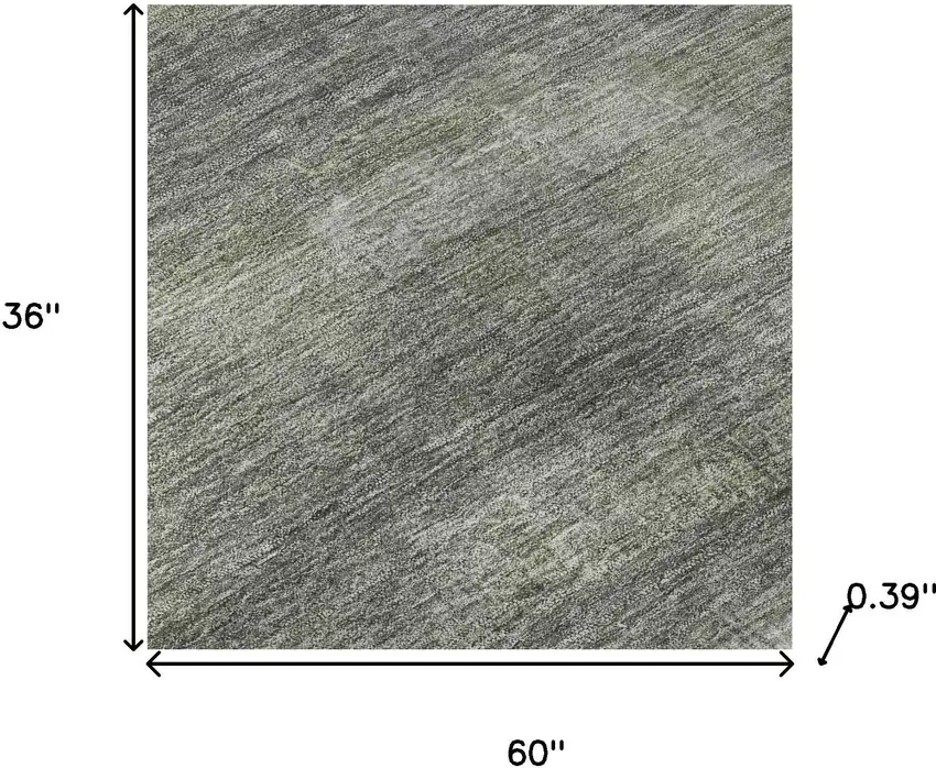 Fern Green And Gray Abstract Washable Area Rug With UV Protection Photo 7