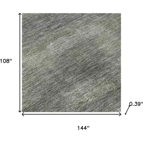 Fern Green And Gray Abstract Washable Area Rug With UV Protection Photo 7