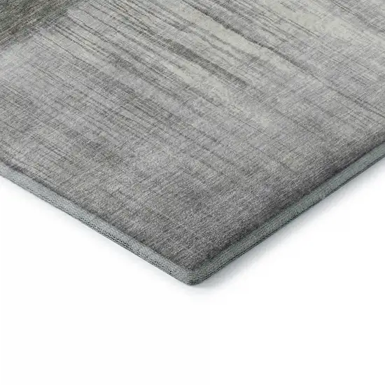Fern Green And Gray Abstract Washable Area Rug With UV Protection Photo 6