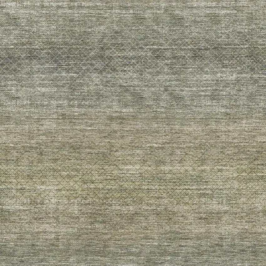 Fern Green And Gray Geometric Washable Area Rug With UV Protection Photo 3