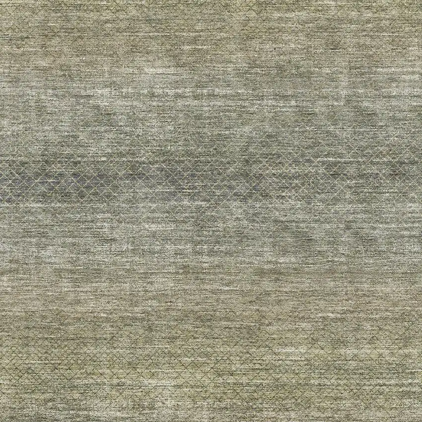 Fern Green And Gray Geometric Washable Area Rug With UV Protection Photo 3