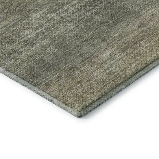 Fern Green And Gray Geometric Washable Area Rug With UV Protection Photo 7