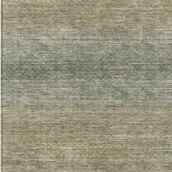 Fern Green And Gray Geometric Washable Indoor Outdoor Area Rug Photo 9
