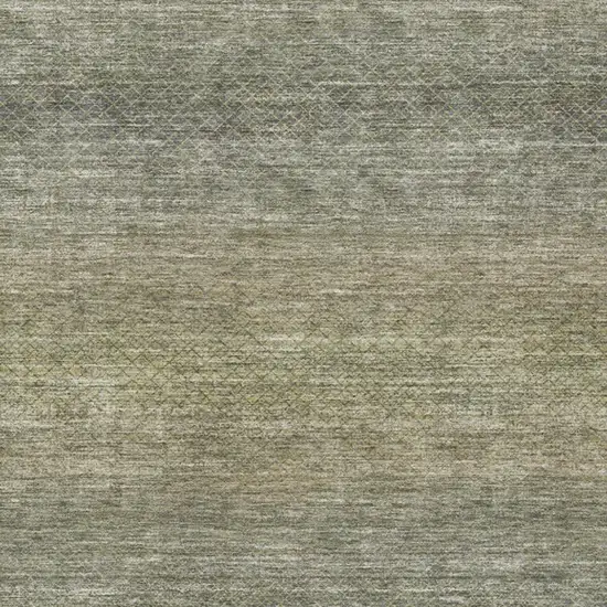 Fern Green And Gray Geometric Washable Indoor Outdoor Area Rug Photo 3