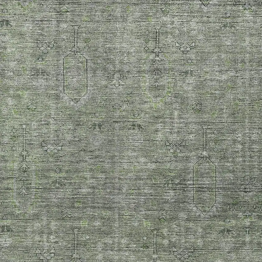Fern Green And Gray Southwestern Washable Indoor Outdoor Area Rug Photo 6