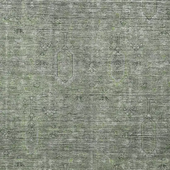 Fern Green And Gray Southwestern Washable Indoor Outdoor Area Rug Photo 6