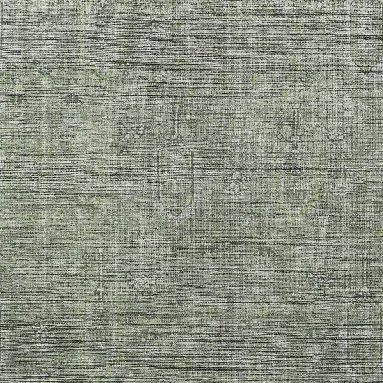 Fern Green And Gray Southwestern Washable Indoor Outdoor Area Rug Photo 6