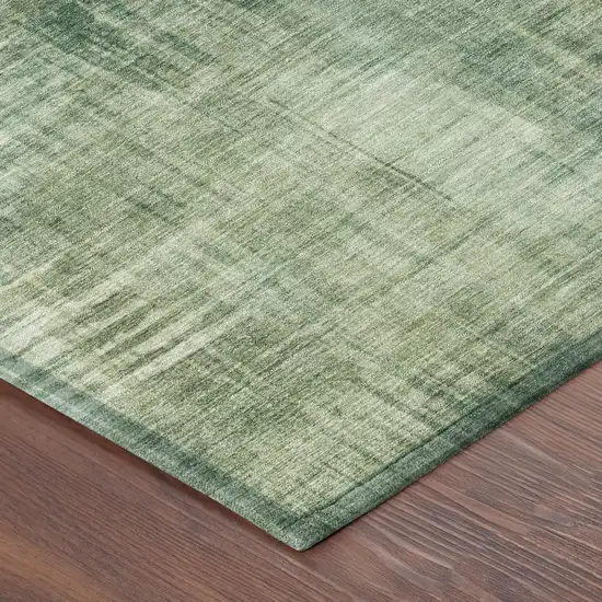 Fern Green And Green Abstract Washable Indoor Outdoor Area Rug Photo 5