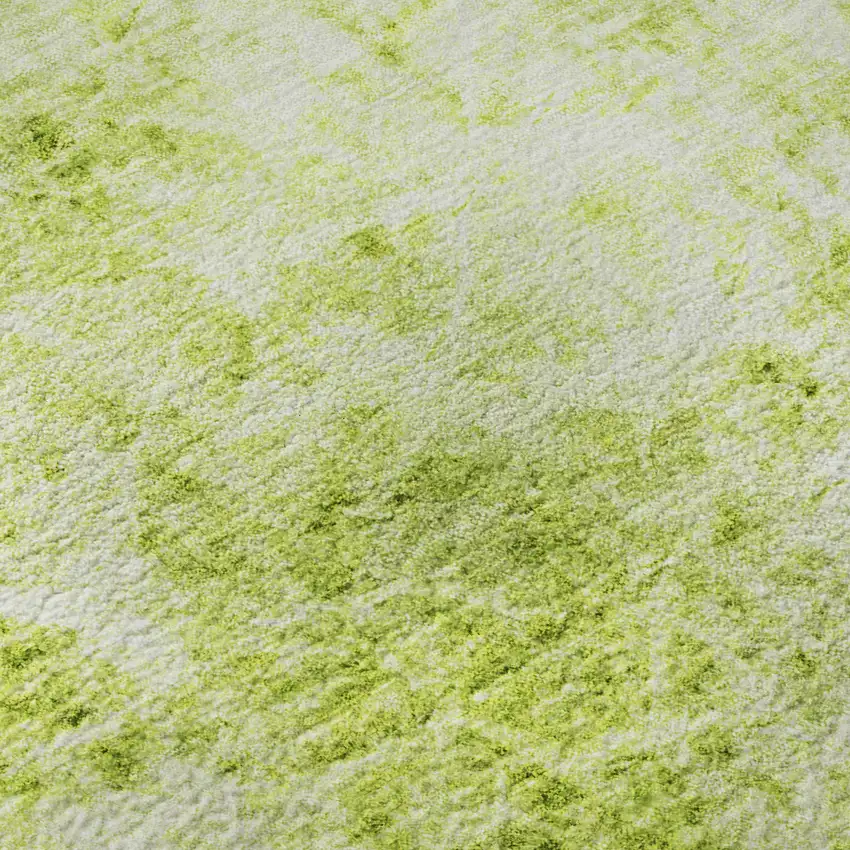 Fern Green And Ivory Abstract Washable Area Rug With UV Protection Photo 9