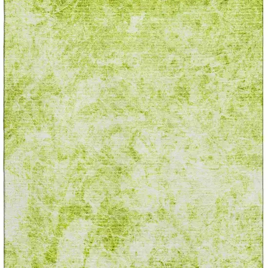 Fern Green And Ivory Abstract Washable Area Rug With UV Protection Photo 3