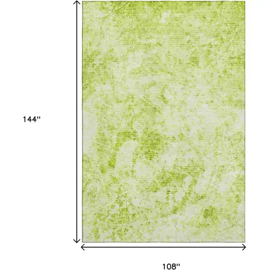 Fern Green And Ivory Abstract Washable Area Rug With UV Protection Photo 3