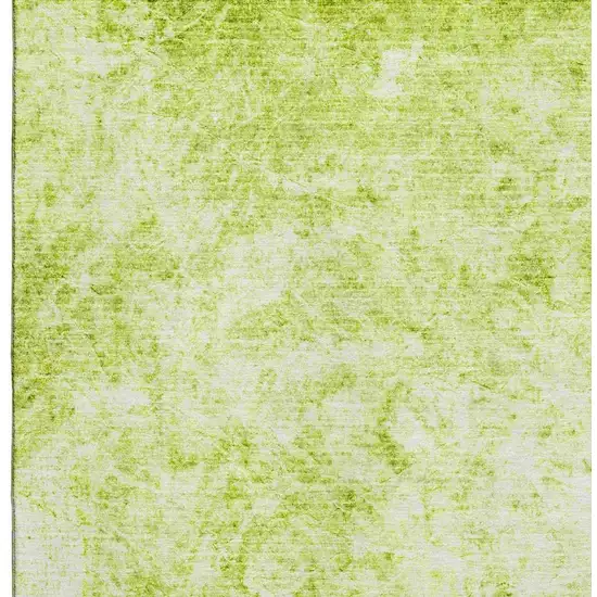Fern Green And Ivory Abstract Washable Area Rug With UV Protection Photo 2