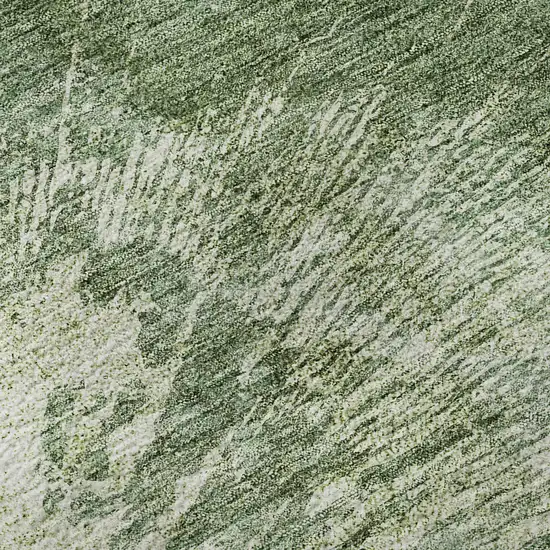 Fern Green And Ivory Abstract Washable Area Rug With UV Protection Photo 8