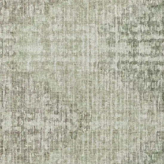 Fern Green And Ivory Geometric Washable Indoor Outdoor Area Rug Photo 6