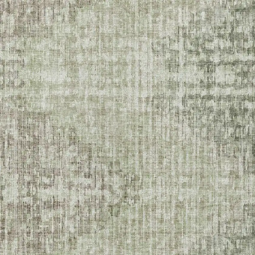 Fern Green And Ivory Geometric Washable Indoor Outdoor Area Rug Photo 6