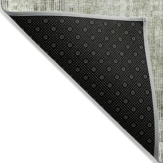 Fern Green And Ivory Geometric Washable Indoor Outdoor Area Rug Photo 8