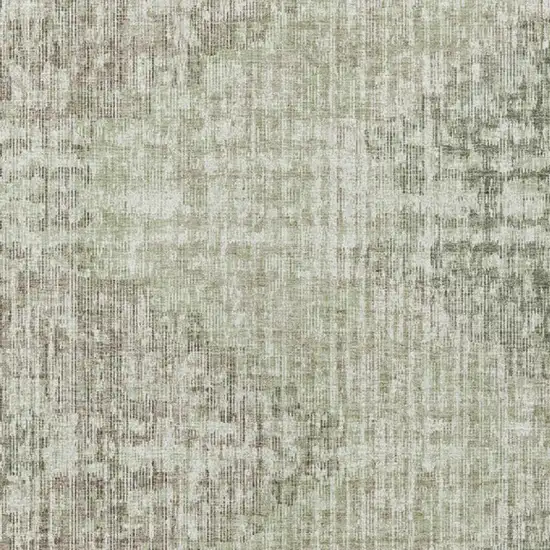 Fern Green And Ivory Geometric Washable Indoor Outdoor Area Rug Photo 3