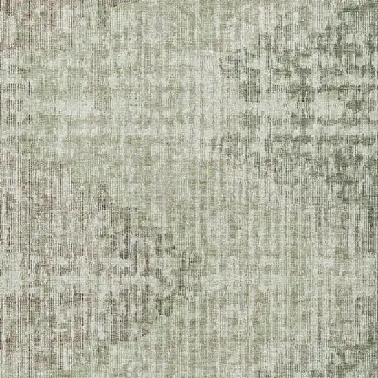 Fern Green And Ivory Geometric Washable Indoor Outdoor Area Rug Photo 6