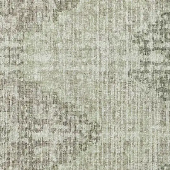 Fern Green And Ivory Geometric Washable Indoor Outdoor Area Rug Photo 3