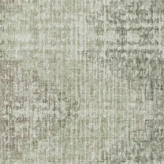 Fern Green And Ivory Geometric Washable Indoor Outdoor Area Rug Photo 3