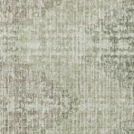 Fern Green And Ivory Geometric Washable Indoor Outdoor Area Rug Photo 3