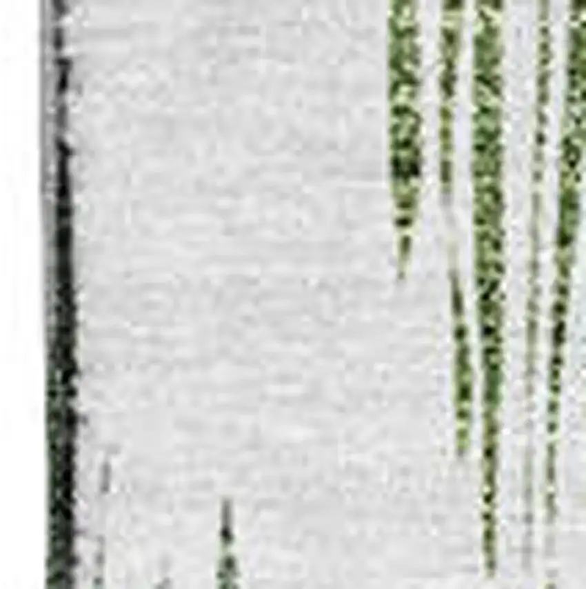 Fern Green And Ivory Ikat Washable Area Rug With UV Protection Photo 3