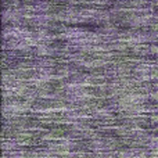 Fern Green And Purple Floral Washable Area Rug With UV Protection Photo 3